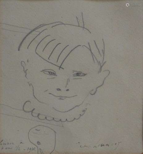 Jean LAUNOIS (1898-1942)
Portrait de Lucien à 7ans 1/2, 1936