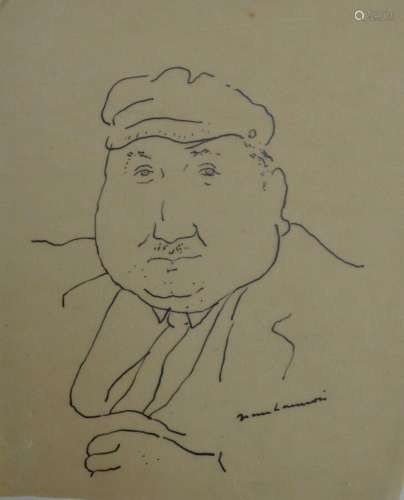 Jean LAUNOIS (1898-1942)
Portrait d'homme à la casquette...