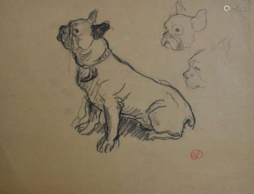 Jean LAUNOIS (1898-1942)
Etude de chiens
Dessin avec cachet ...