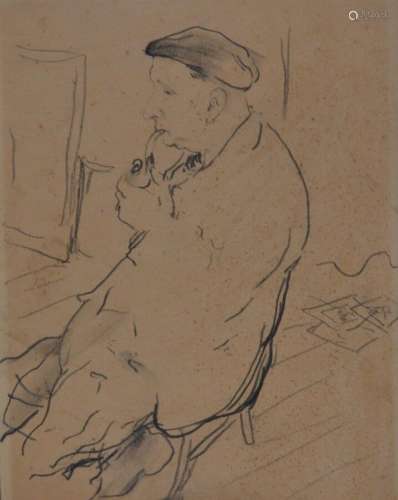 attribué à Jean LAUNOIS (1898-1942)
Portrait d'homme à l...