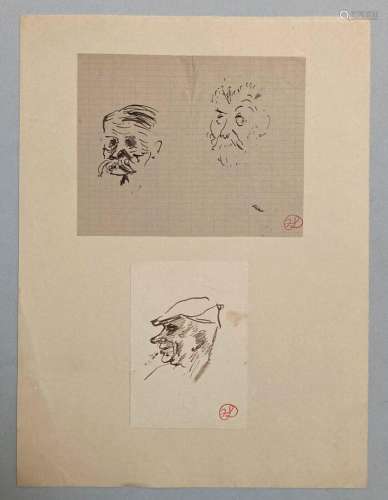 Jean LAUNOIS (1898-1942)
Etudes de visage
Deux encres avec c...