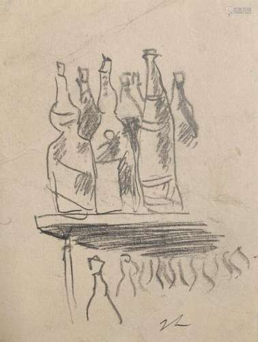 Jean LAUNOIS (1898-1942)
Les bouteilles
Dessin monogrammé en...