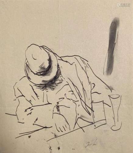 Jean LAUNOIS (1898-1942)
L'homme avachi sur le comptoir
...