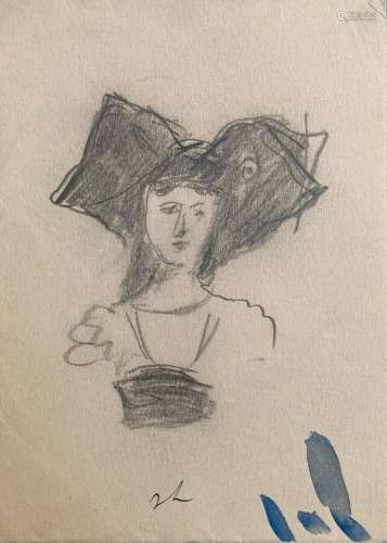 Jean LAUNOIS (1898-1942)
Portrait de dame en coiffe
Dessin m...