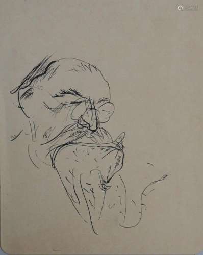 attribué à Jean LAUNOIS (1898-1942)
Homme barbu aux lunettes...
