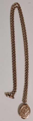 A 9ct yellow gold chain, 14.4g, together with a 9ct