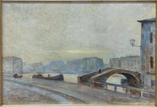 Francesco Gibelli (Italian, 1890-1978), Milano,ponte