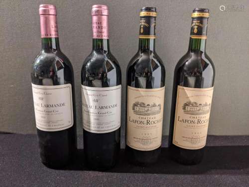 2 bottles of Chateau Lafon-Rochet 1995, Saint Estephe