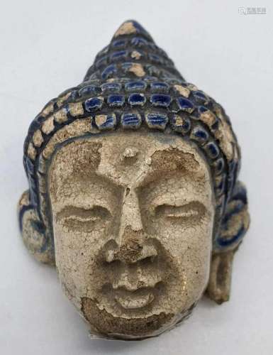 A late 18th/early 19th century Thai blue glazed Buddha