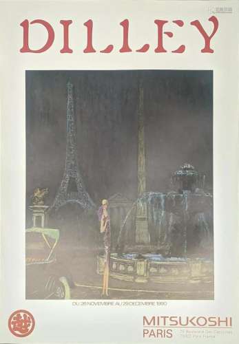 Dilley, Mitsukoshi Paris poster, 70cm x 49.5cm