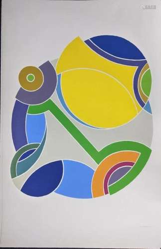 20th century Continental School, abstract, lithograph,