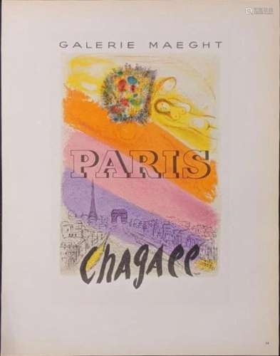 Marc Chagall, Galerie Maeght, 1959, lithographic