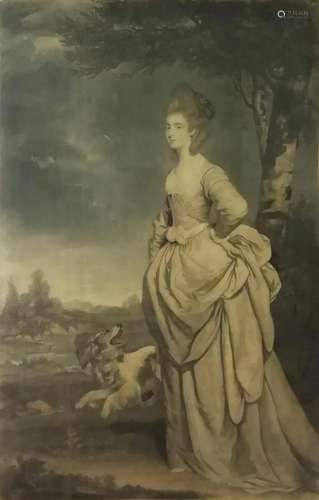 After Joshua Reynolds, Mrs Matthew, mezzotint,