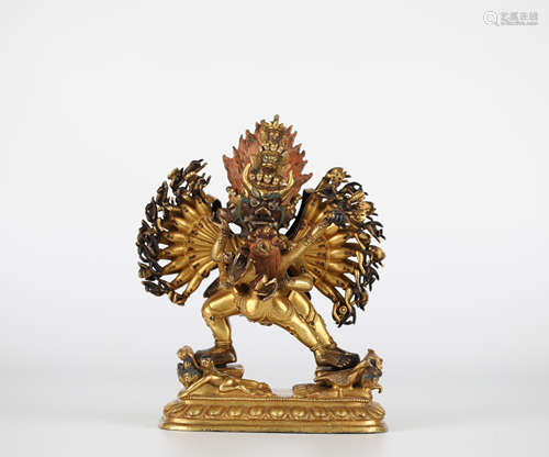 Bronze gilded Buddha statue, Qing