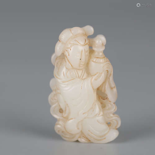 A Chinese jade carving,Qing