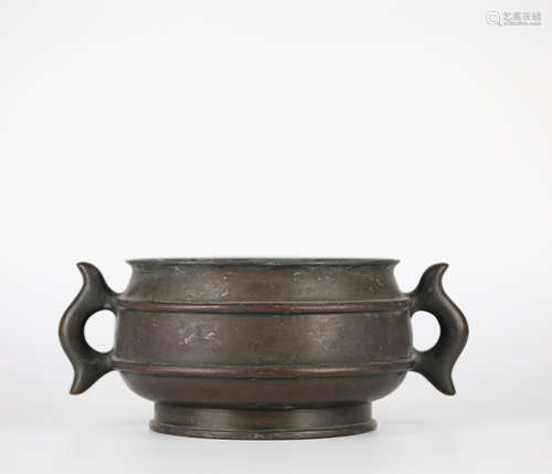 Copper censer,Qing