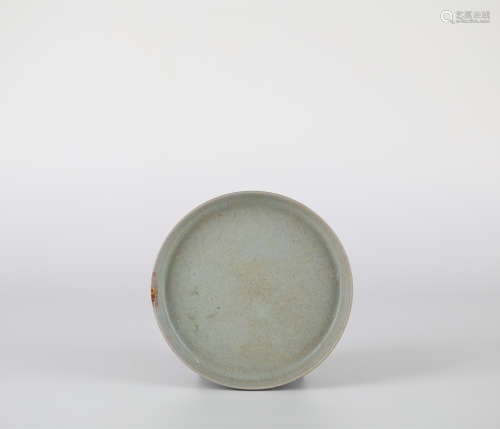 Chinese Ru kiln porcelain plate, Song