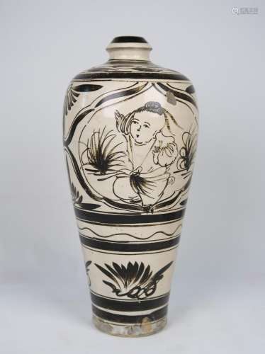 A Painted Cizhou Meiping Vase