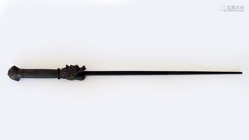 19th C. Chinese Dragon Iron Mace