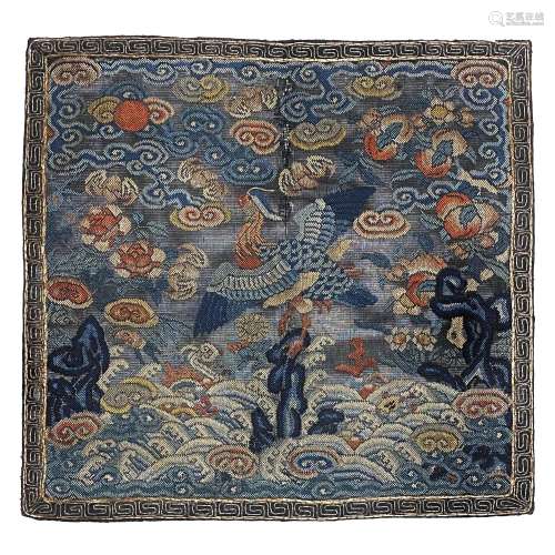 Counted Stitch Silk Gauze Rank Badge, Guangxu Period