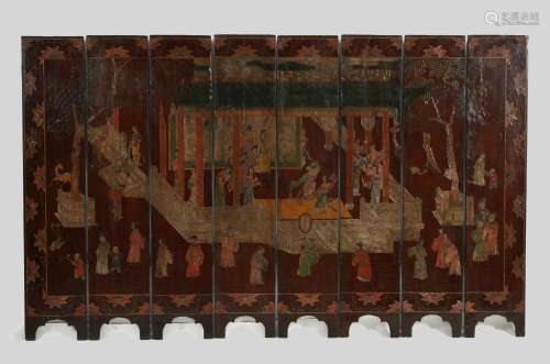 Excellent Chinese 8 Panel Coromandel Screen, Dao Guang