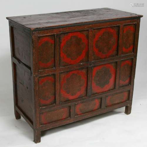 Painted Tibetan Monastic Chest, 19th Century