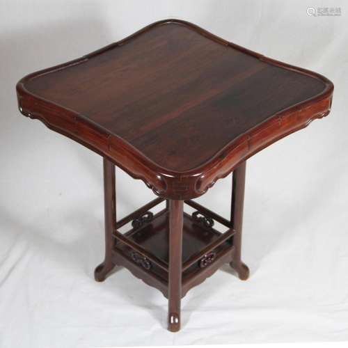 Chinese Hardwood Mahjong Table, Late 19th/Early 20th