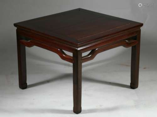 Large Chinese Hardwood Stool/Table, Late 19th/Early