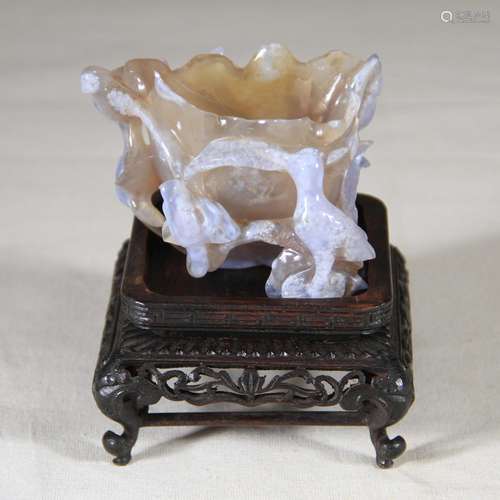 Chinese Agate Brush Washer, 19th Century