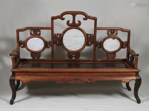 Chinese Hardwood Sofa, c. 1920’s