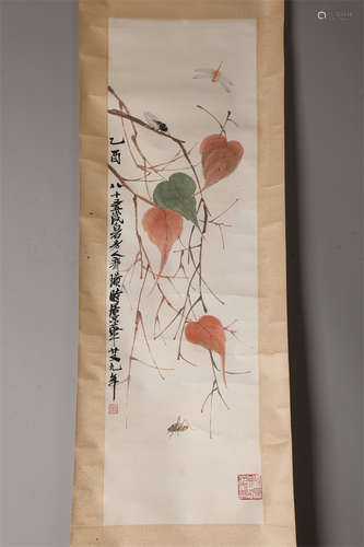 An Insects and Plants Painting by Qi Baishi.