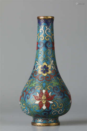 A Gilt Copper Cloisonne Bottle 