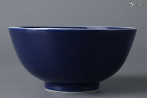 An Altar Blue Glazed Porcelain Bowl.