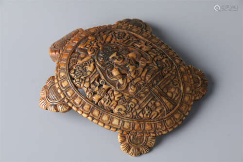 A Bone made Kapala Amitayus Buddha Plate.