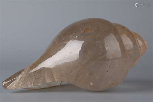 A Conch Shaped Crystal Sculpture Ornament.