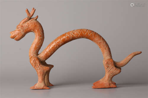 A Ceramic Dragon Sculpture Ornament.