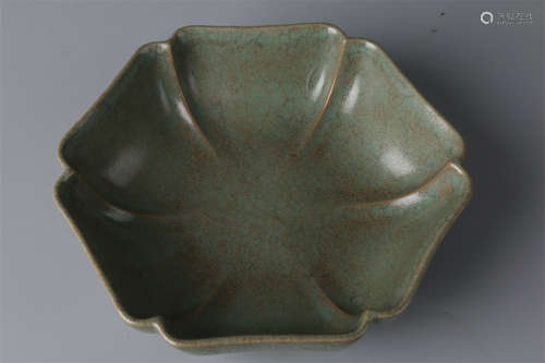 A Hexagonal Porcelain Plate, Ru Kiln.