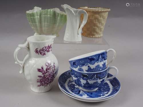 Eight pieces of Royal Worcester china, including an 18th cen...