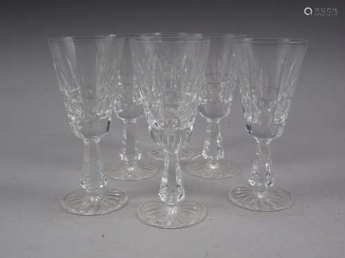 A set of six Waterford Kylemore pattern port glasses, 5 1/4 ...