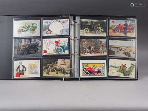 An album of approximately ninety early 20th century motoring...