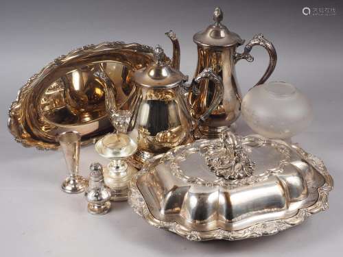 A 19th century silver plated on copper entree dish and cover...