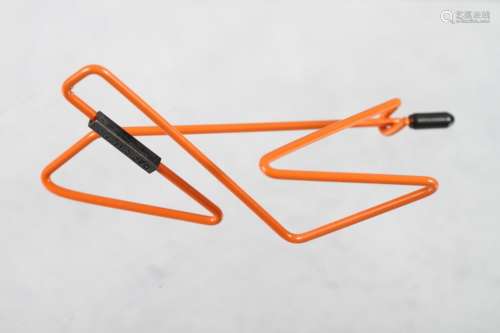 R A F Simons: an orange wire work brooch, 4 long