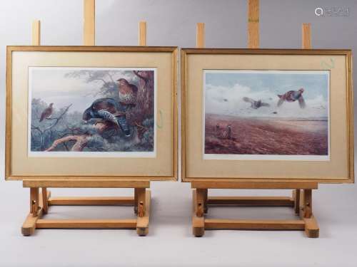 Archibald Thorburn: a pair of signed colour prints, game bir...