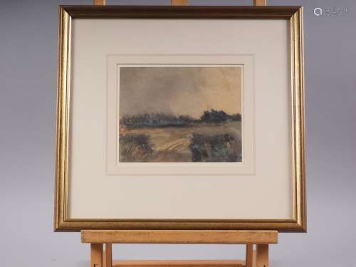 J Percy Rendell?: watercolours, landscape with rainstorm, 6 ...