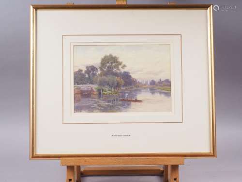 Alfred Robert Quinton, watercolours, Godstow Lock, Upper Tha...