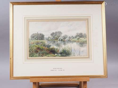 Edward Hull: watercolours, On the River Ouse, old label vers...