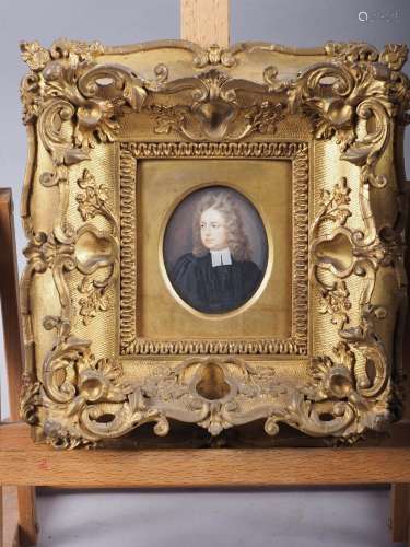 Christian Richter, 1711: a portrait miniature of Archdeacon ...