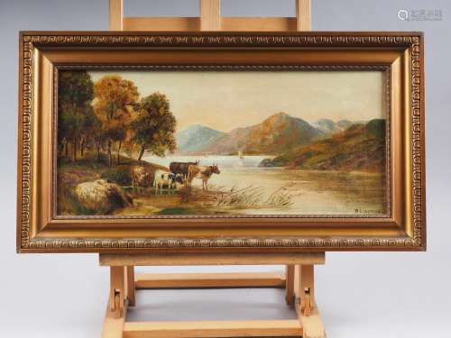 D Langham: a pair of oils on canvas, mountain landscapes wit...