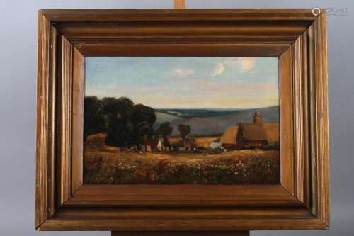 English early 20th century: oil on canvas, downland farm at ...