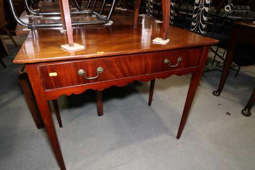 A 19th century mahogany side table, fitted one drawer with b...